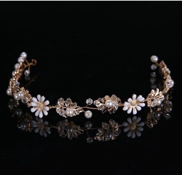 

leaf headband headpiece bride's handmade hair band, Silver