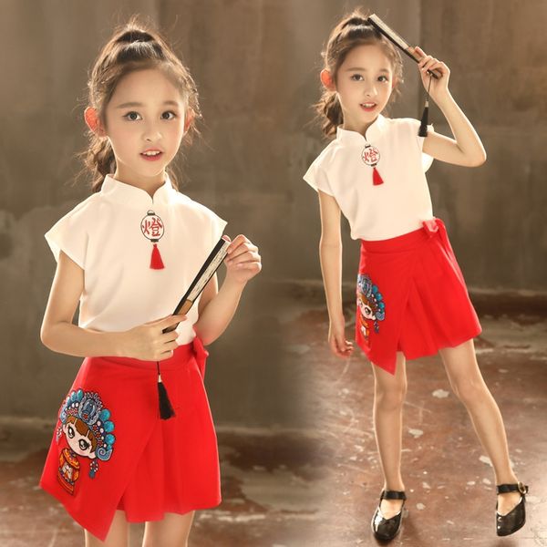 

girls' summer dress theme costume ethnic clothing net red suit dress 2020 new 7-year-old girls' westernization 9 hanfu 8 children