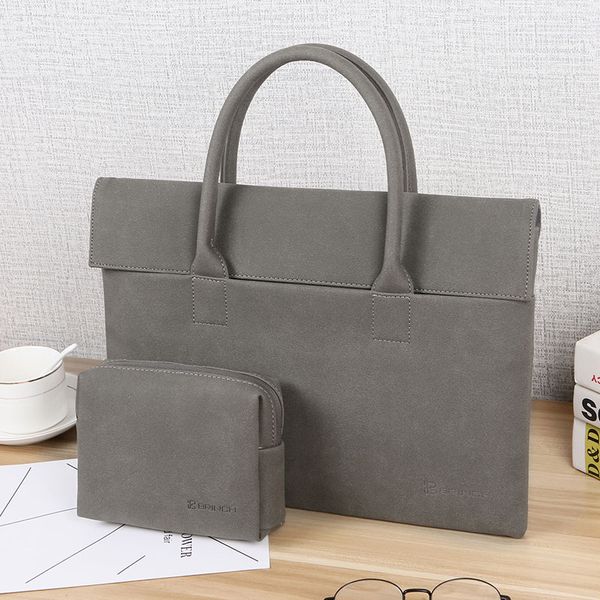 

Laptop Handbag Bag Women Notebook Sleeve Case Faux Suede 13"14"15"15.6" PC Tote Pouch For Macbook Lenovo Dell