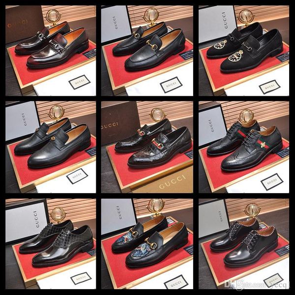

18ss microfiber leather formal business oxfords shoes handmade italian style men dress footwear office designers shoes men madad, Black