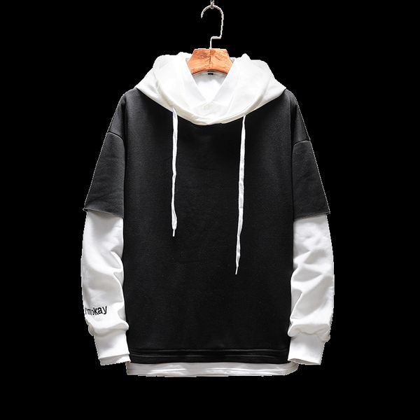 

m-5xl men hoodies sweatshirts slim fit hoodies for men casual fashion brand 63%polyester 37%cotton sudadera hombre, Black