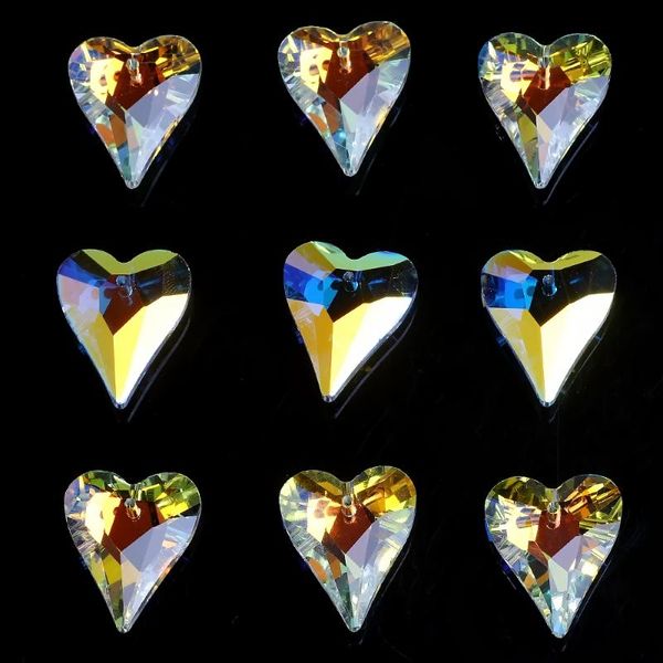 

shiny ab beads upscale austrian crystals heart pendant 14mm glass faceted beads for jewelry making charms necklace accessories