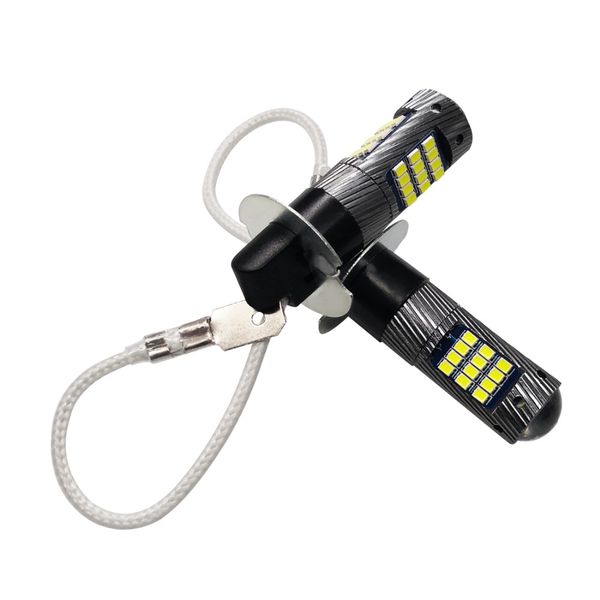 

2 pcs super bright h1 h3 front rear fog lights bulbs 30w 42smd 2016 led white head lamp dc12v canbus no error auto driving bulbs