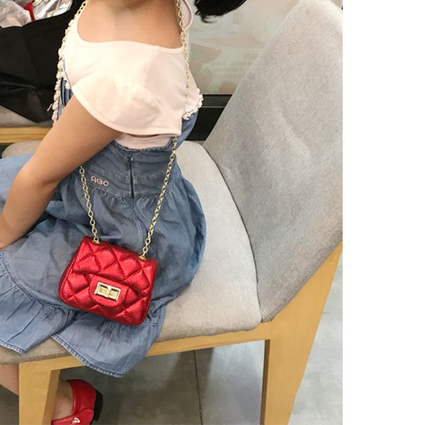 

girls mini bags children fashion checkered chain crossbody bags girls cute coin purses child all-match messenger bag 5 colors