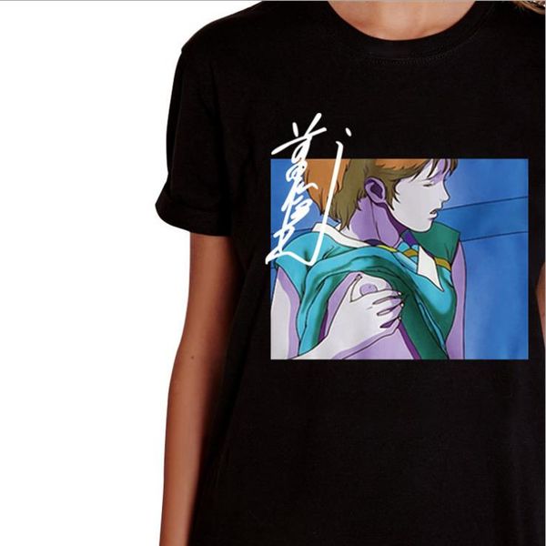 

creative bf tshirt harajuku cartoon digital printing t-shirt summer sell loose casual mens short-sleeve women personality t shirt, White;black