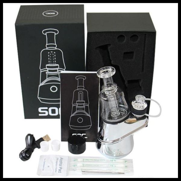 

Оригинальный G9 Enail SOC Kit 2600mah TC Vape Mod С Glass Bong Pipe сухой травы Испаритель Wax Атомайзер