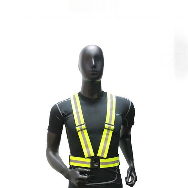 

outdoor night running reflective vest lightweight safety 80c machine washable sport all seasons vest, Black