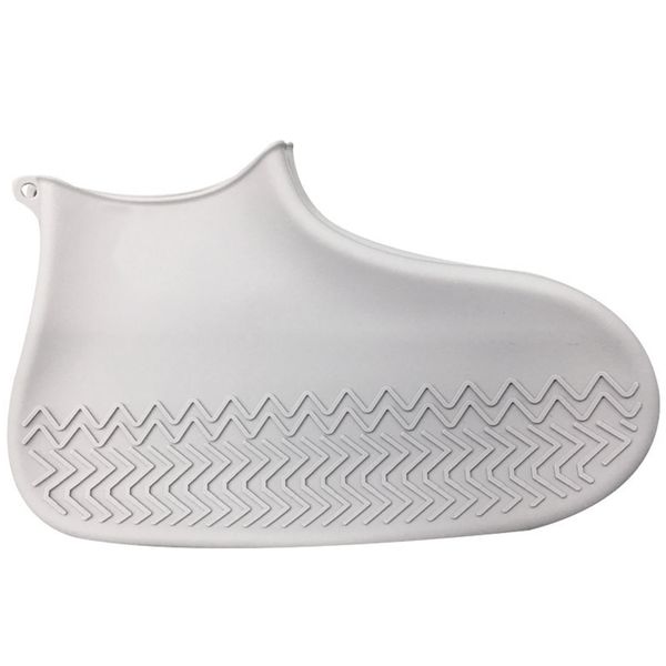 

non-slip rain shoes covers waterproof silicone rubber boots shoe cover solid shoe accessories, White;pink