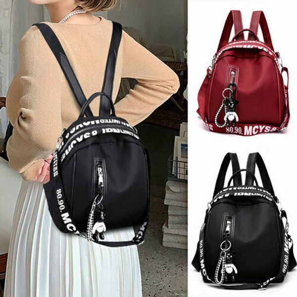 

2019 women nylon school backpack travel satchel rucksack shoulder bag tote street style letter printed backpacks