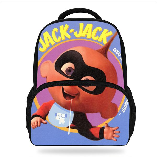 

14inch cartoon jack jack incredibles design school backpack for children daily casual school bag for kids boys