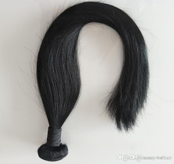 

brazilian remy human hair 3 or 4 bundles 100% unprocessed natural color silk straight virgin hair wefts 100gr per piece, Black