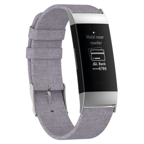 

strap for charge 3 charge3 smart bracelet replacement watch band canvas nylon denim men women smartwatch band accessories, Black;brown