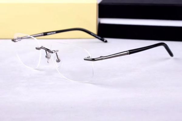 

0071 purchasing new men's business rimless glasses frame optical glasses frame ultralight big face fashion myopia frame 58-17-145, Silver