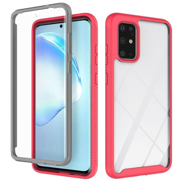 TPU + Akrilik Çerçeve Tampon Şeffaf Şeffaf Kılıf Kılıfları Samsung Galaxy S20 Ultra Fe 5G S10 Artı S10E A51 A71 Darbeye Sırt Sabit Kapak