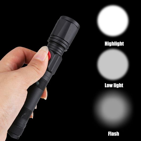 

portable aluminum flashlight rotary zoomable torch flashlight mini led flashlight tactical lantern led pen light torch for 18650 battery