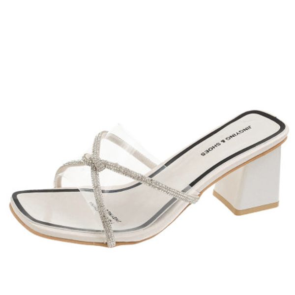 

net red sandals women wear 2020 summer korean version of the new fashion wild thick heels ins tide women's shoes, Black