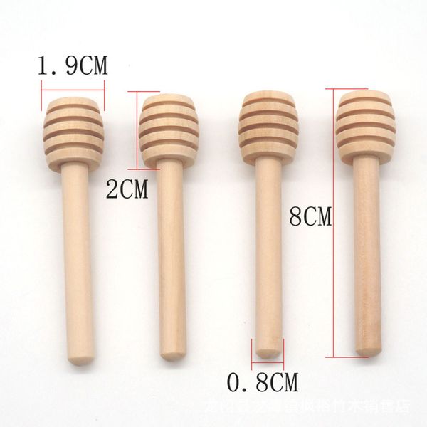 

8cm 10cm long mini wooden honey stick honey dippers party supply spoon stick honey jar stick