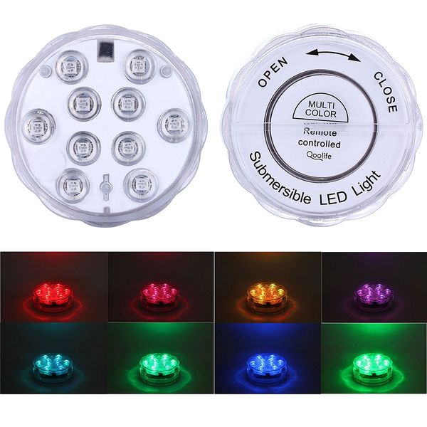 

rgb несколько цветов пульт дистанционного управления 16colors погружного led свет, led ваза базового света для свадебного торжества