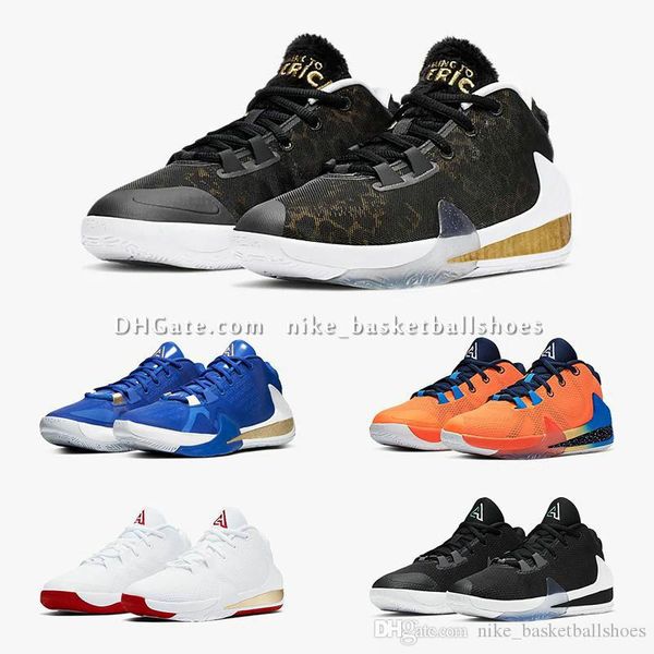 

2020 new arrival mens mvp giannis antetokounmpo 1s ga1 basketball shoes for 34 zoom greek freak 1 designer sneakers kids boys us4-12, Black