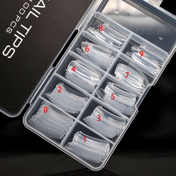 

clear fake tips 100pcs for poly gel extend nail builder gel nail art artificial acrylic diy tip nails, Red;pink