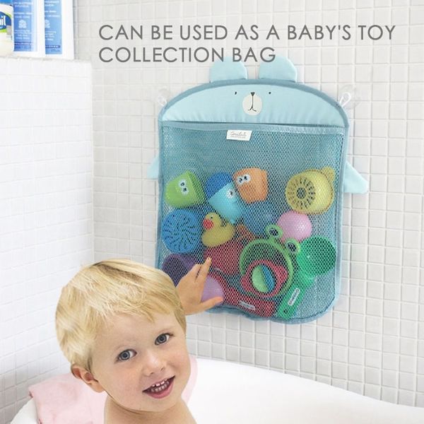 

mesh bag storage suction cup bathroom toys holder bag home decorative 2019 new gift