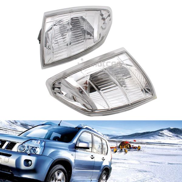 

left/right car front corner fog lights housing clear lens 26175-eq600 26170-eq600 for x-trail t30 front day lights shell