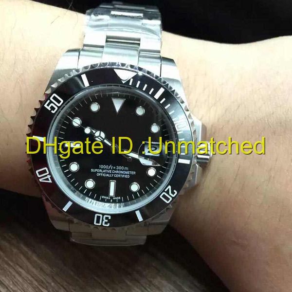 

luxury watches 116610 glide lock clasp ceramic bezel chrono date stainless steel orologio high mens watch automatic mechanical wristwatch, Slivery;brown