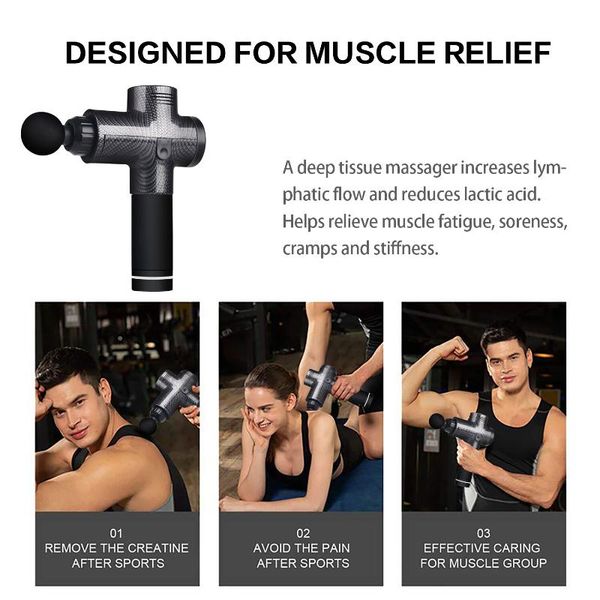 

pain relief cordless percussion massage gun professional personal massage device percussion handheld deep muscle gun