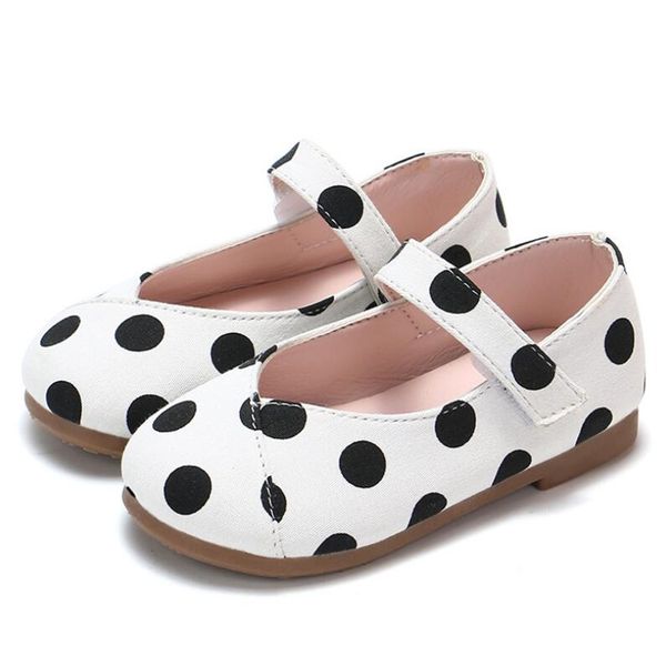 

fashion princess girls shoes kids casual canvas shoes spring autumn children soft sole dot printing school for girls baby, Black;grey