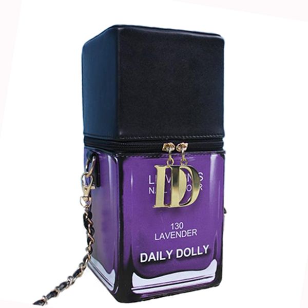 

new style women handbag special nail polish shape pu material bags messenger bag cross shoulder bag sling bolsas satchels bs721