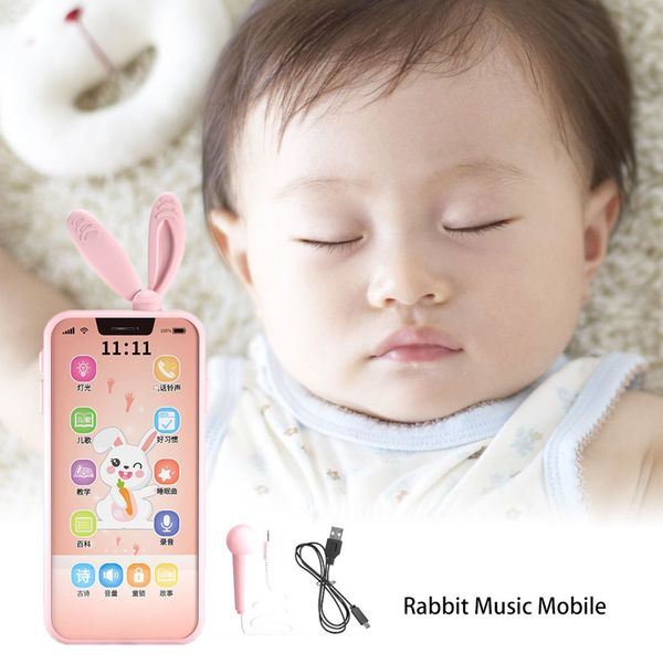 

2019 new early childhood educational smart touch screen phone baby enlightenment toy simulation multi-function phone