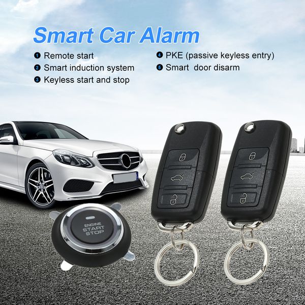 12V Car Engine Ignition Start Push Button Audible Alarm Remote Security System