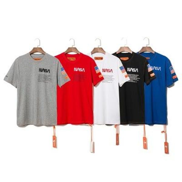 

mens высокого качества футболка новой шея письмо вышивка хлопок шлиф свободной короткие рукава модель летом взрыв, White;black