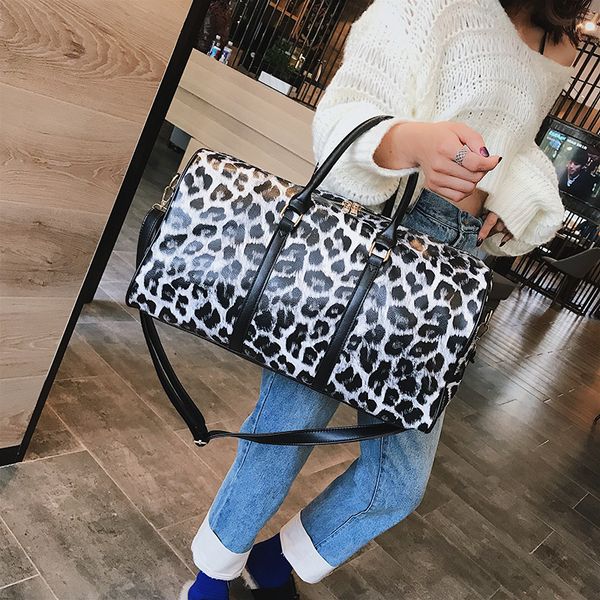 

large-capacity bag women's new fashion leopard shoulder chain big bag handbag