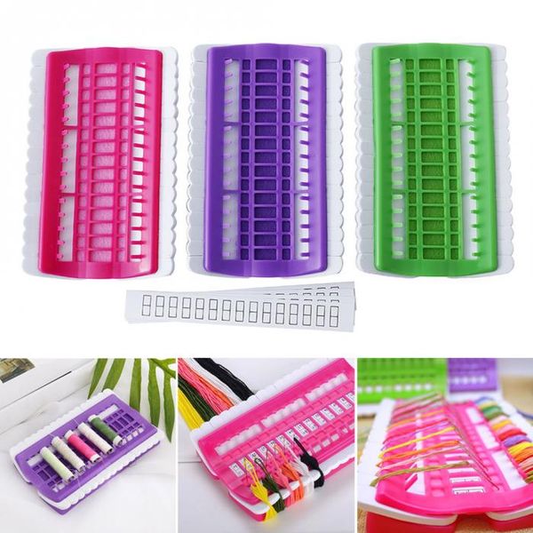 

diy sewing needles 3 colors cross stitch line embroidery floss organizer tool dedicated 30 needles pins wire holder tools, Black