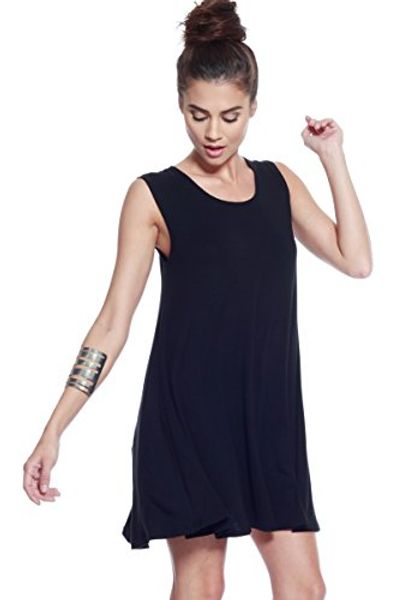 

a + d женское свободное свободное платье-туника майка (s-3x, Black;gray