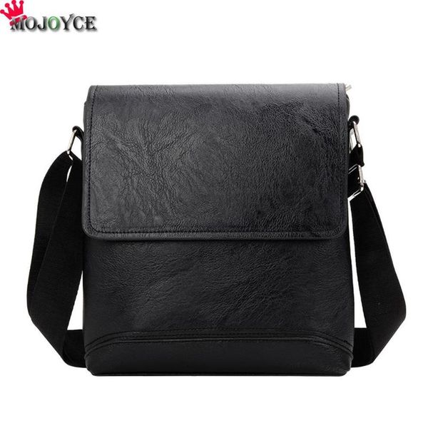

solid crossbody shoulder bags men small flap zipper square pu leather splicing shoulder bag outdoor travel handbag
