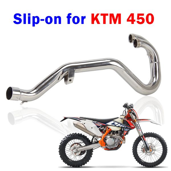 

для 450/390 rc390 450 690 119 скольжения на мотоцикл выхлопных заголовков глушителя передних труб из нержавеющей стали 51мм id. для 450 390