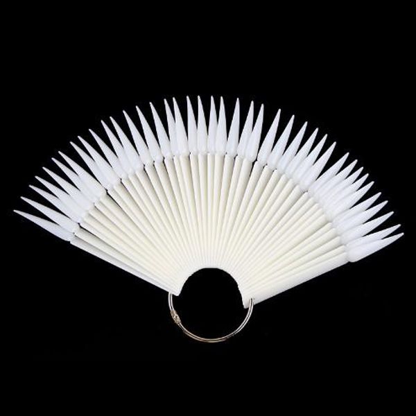 

40 pcs nail swatch sticks clear nail sample sticks stiletto nail color display tips