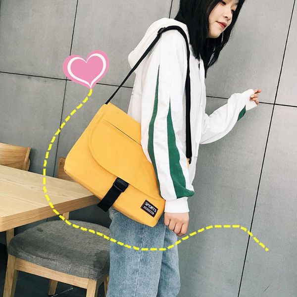 

litthing women canvas handbags korean mini student bag simple small crossbody bags casual ladies flap shoulder bag