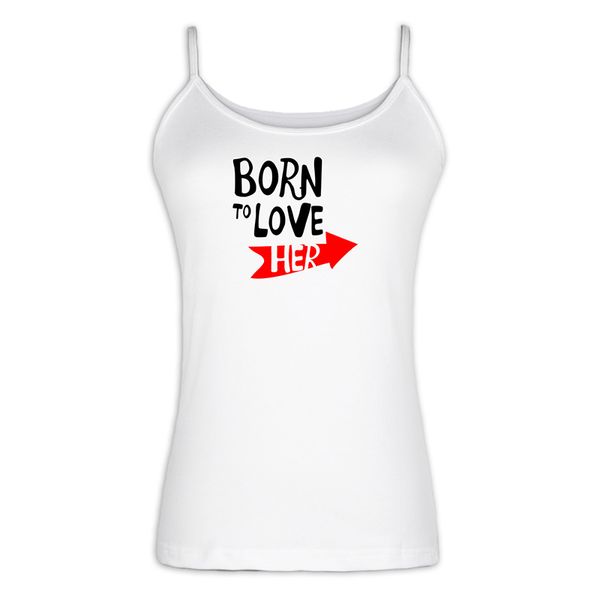 

i love my girlfriend yes no valentine's day gift love for her his womens ladies vest singlet cotton strappy tank, White