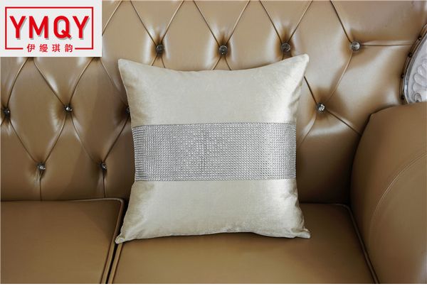 

european style cushion cover45x45 luxury crystal diamond shining velvet throw home sofa decoration h