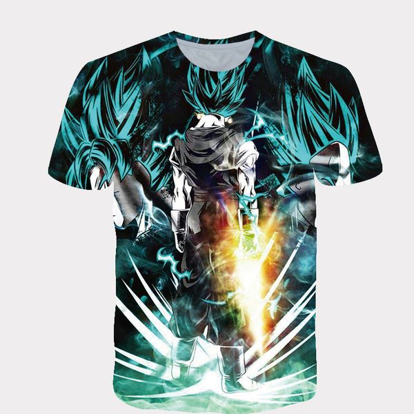 

men's 3d printing 2020 summer t-shirt men's streetwear round neck short-sleeved t-shirt funny anime fashion top, White;black