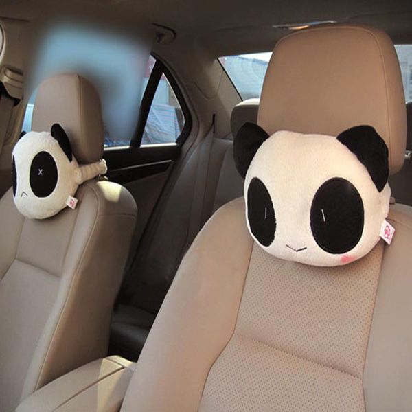 

1pcs car headrest neck cartoon cute lovely panda pattern ca seat 3d style head rest car headrest
