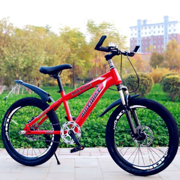 

mountain bike 22-inch single-speed two-disc brake absorber student mountain bike