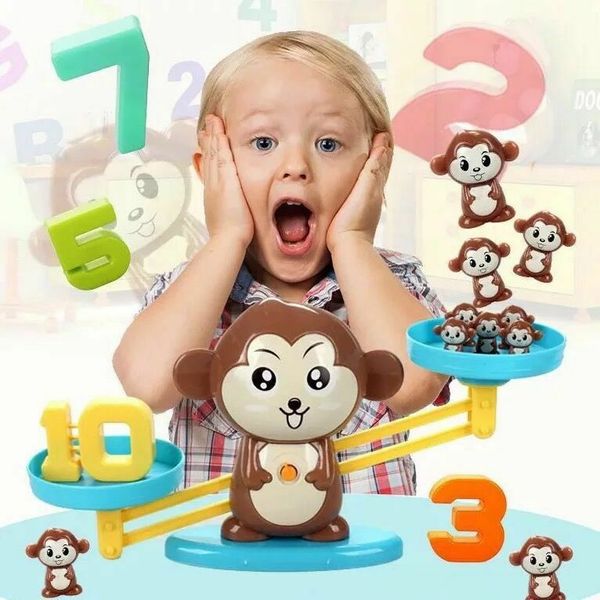 

2020 Newest Personality Cool Toys Monkey Balance Cool Math Game For Girls & Boys Fun Educational Animal Digital Balance Toy