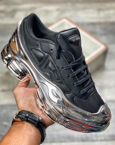 

original box] 2020 raf simons x outdoor casual trainers consortium ozweego 2 ii women,men sneakers size 5-11 ing, Black