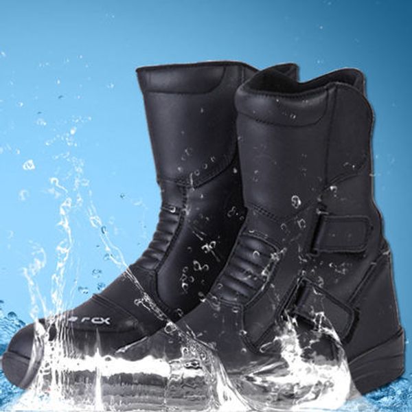 

men's motorcycle waterproof leather boots, motorcycle adventure travel boots size 39-45
