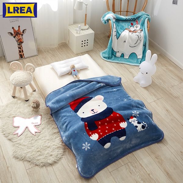 

lrea 100x130cm double thickened children's blanket throw cartoon cloud blankets the sable cloth with soft nap