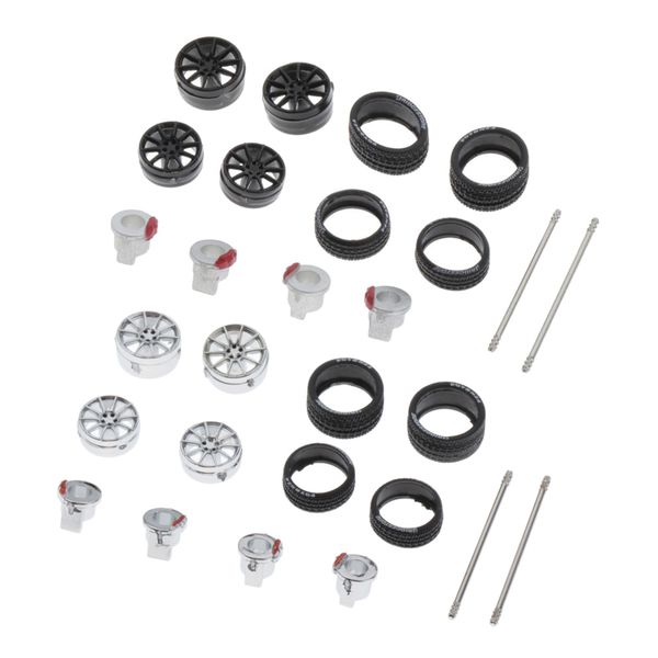 

lot 8 1:64 model car wheel tire for tomica heels vehicles spare parts